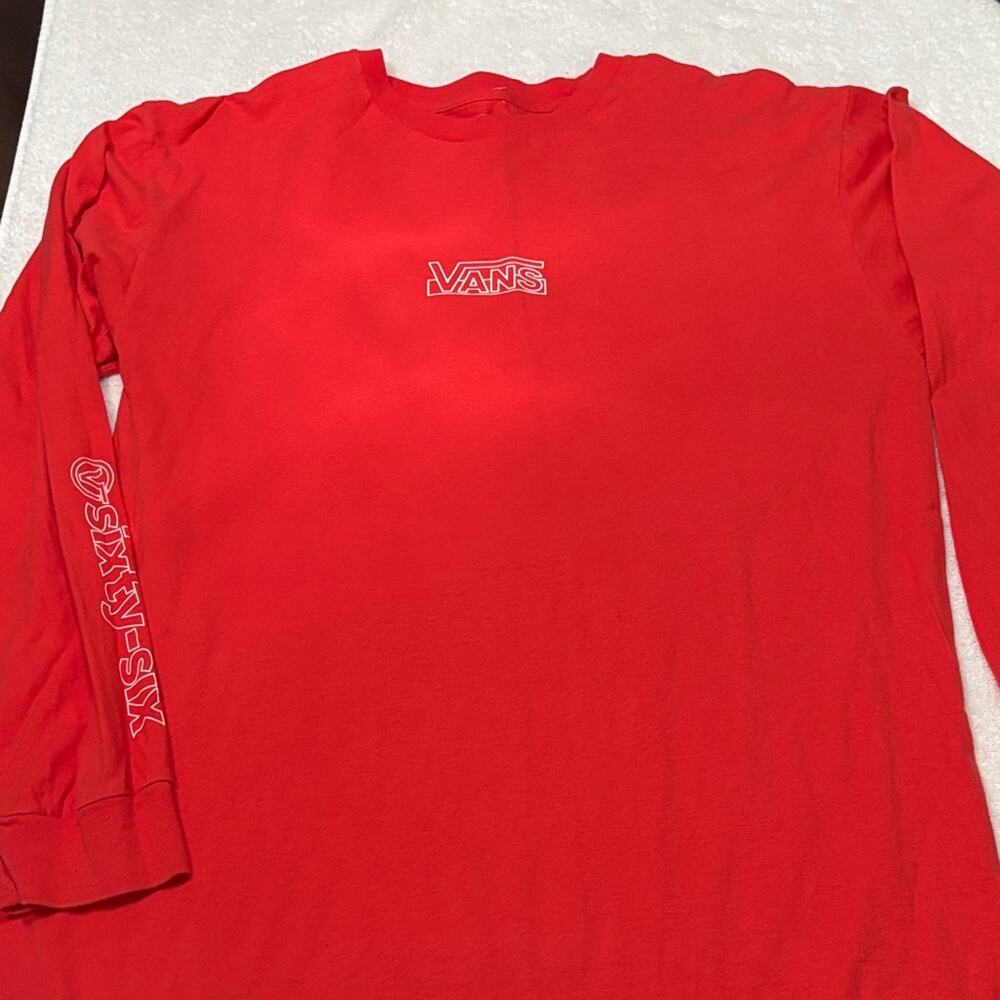 Vans Vibrant Red Long Sleeve Tee